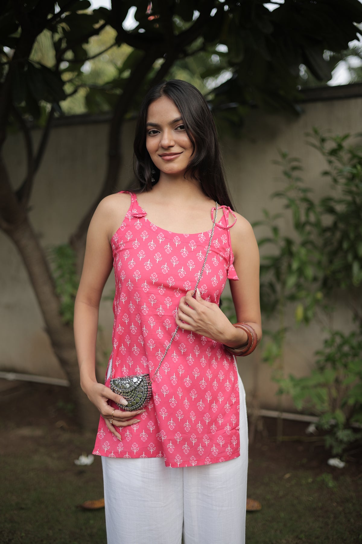 Peach Berry Short Kurti