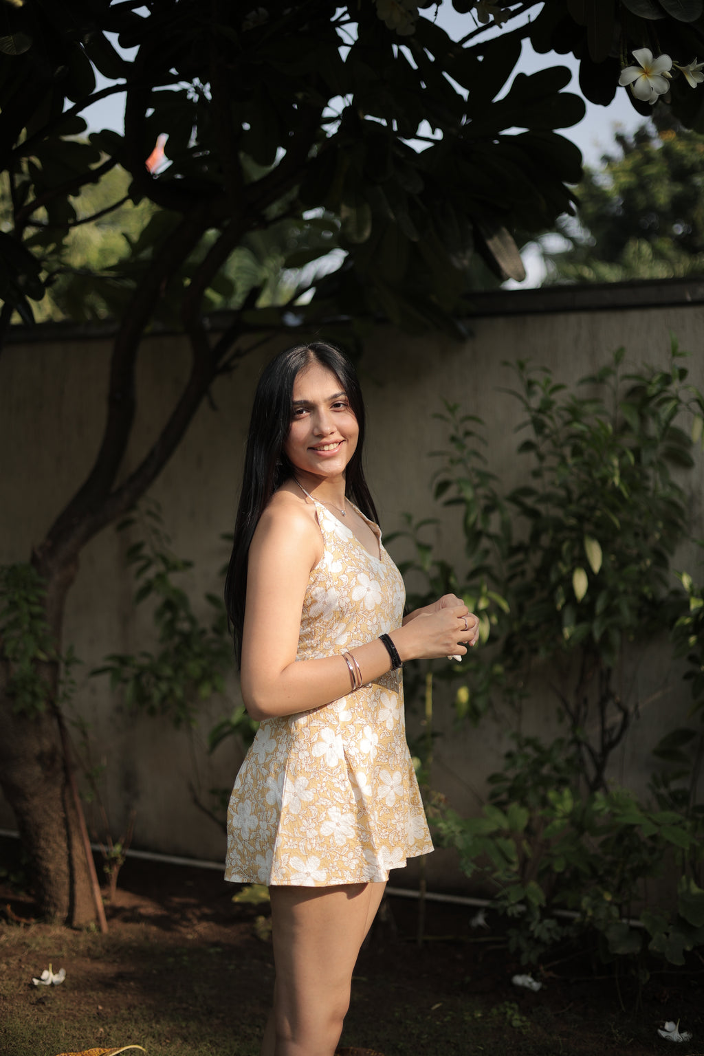 Sunshine Blossom Short Dress