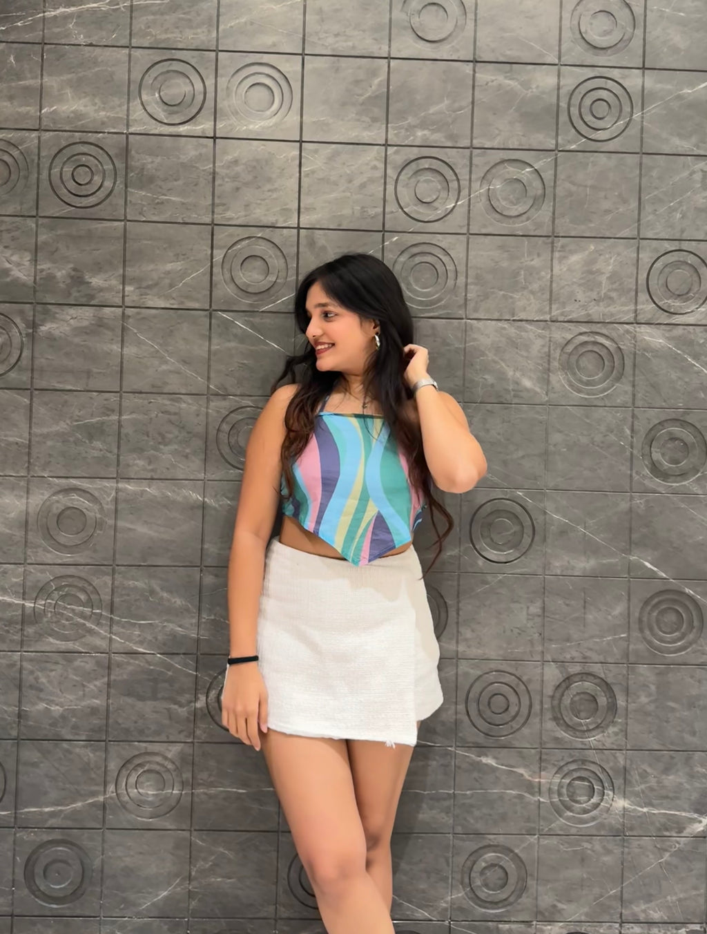 Waves Scarf Top