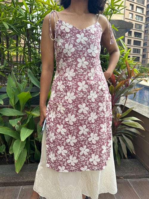 Wine Blossom Kurti