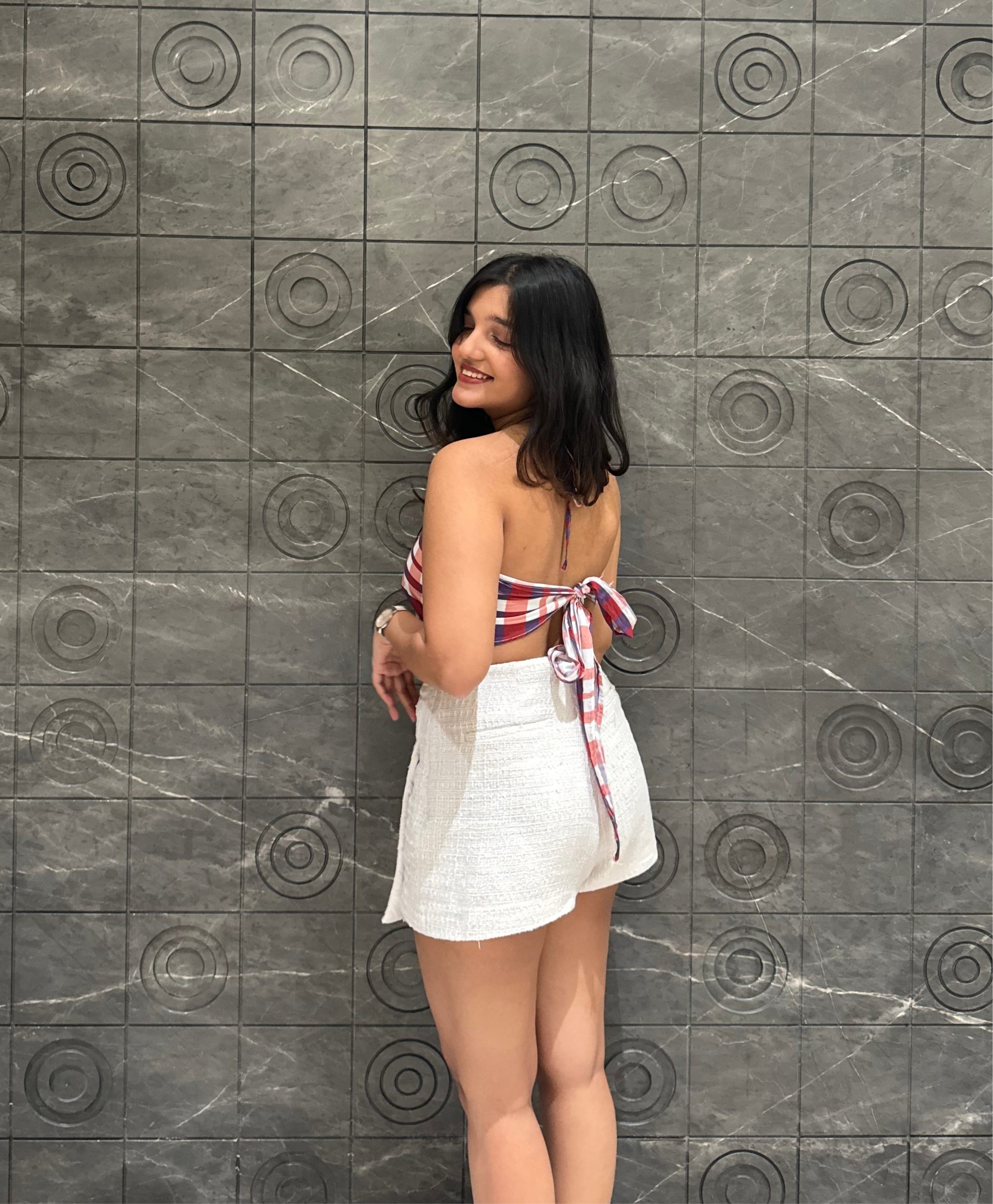 Checkmate Scarf Top