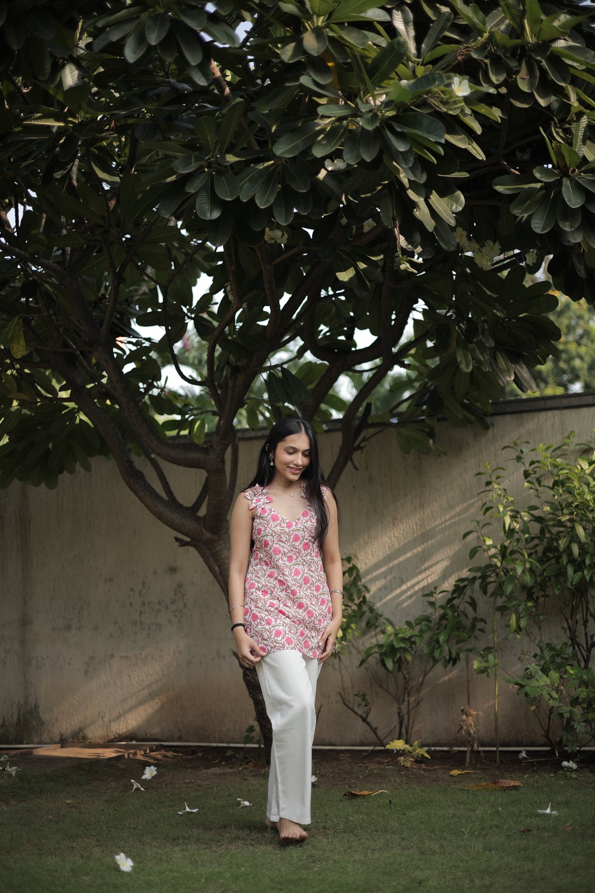 Pure Petals Applique Short Kurti