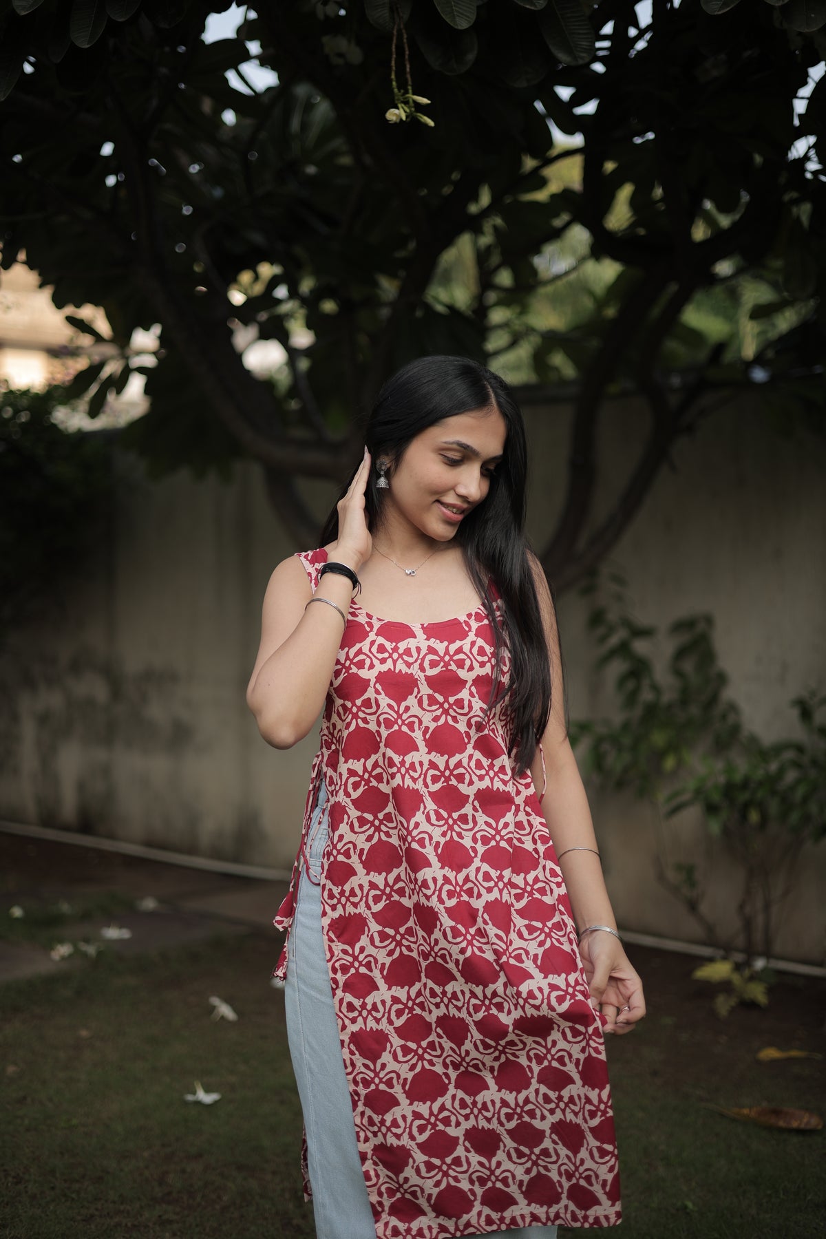 Kaira Red Kurti