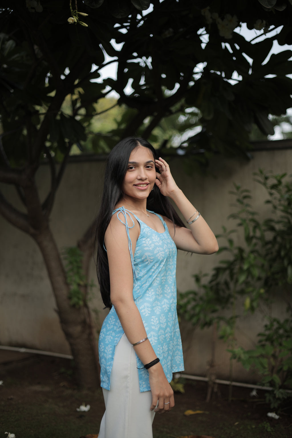 Sky Whisper Short Kurti