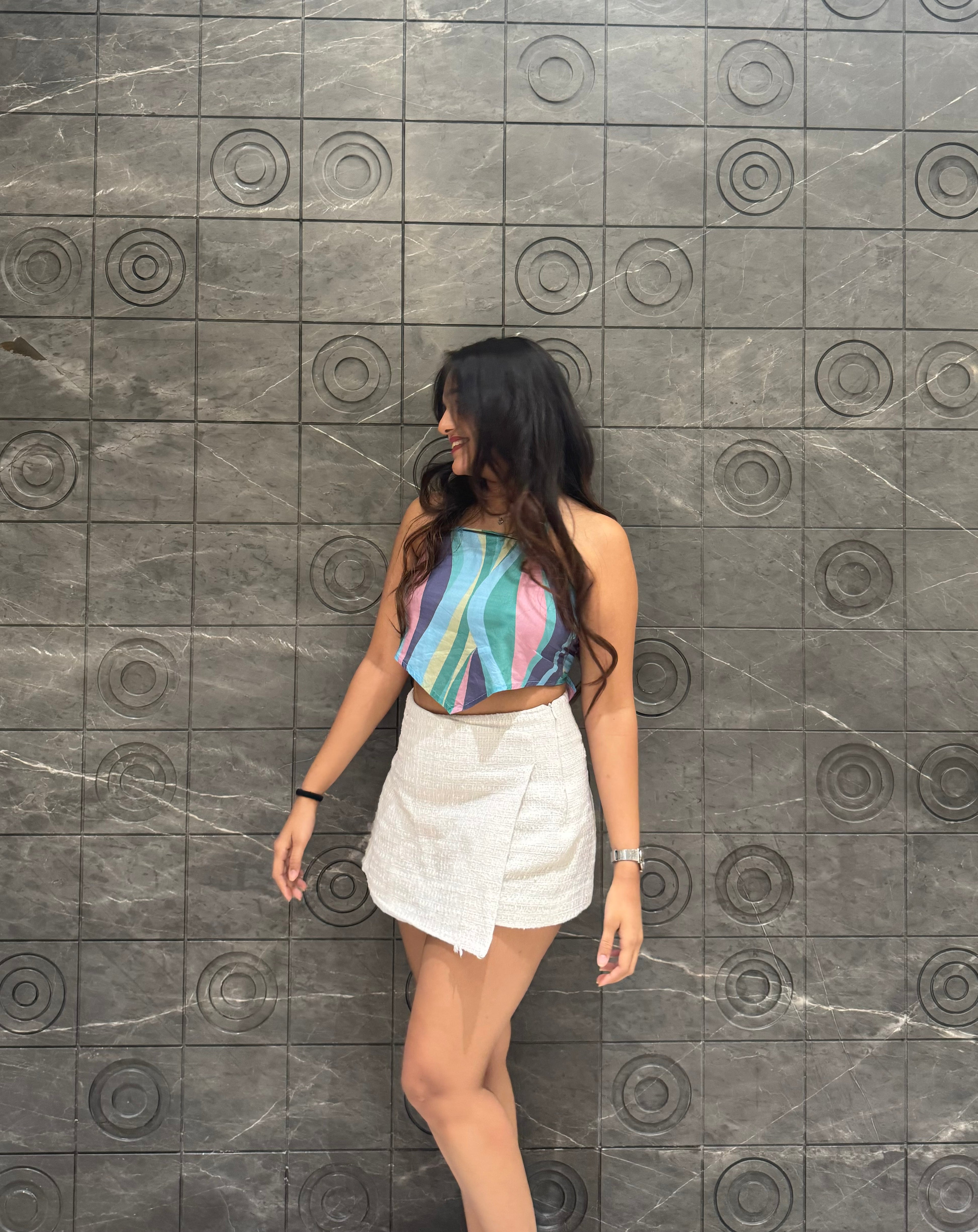 Waves Scarf Top