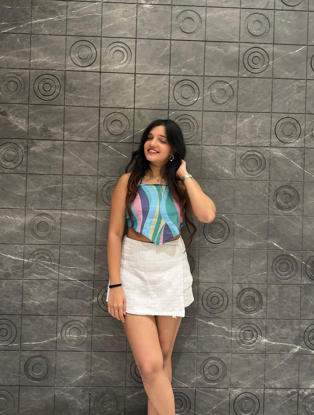 Waves Scarf Top