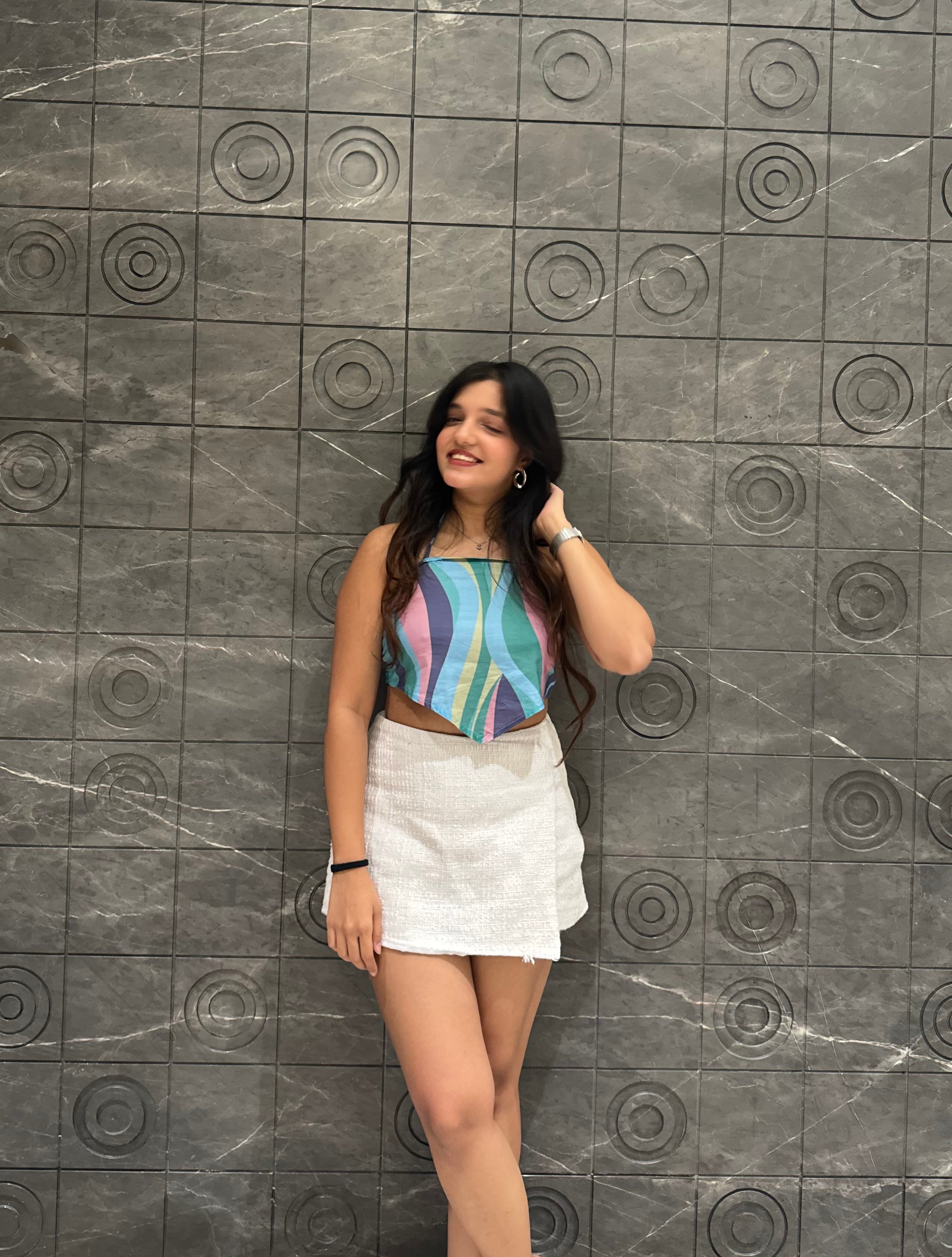 Waves Scarf Top
