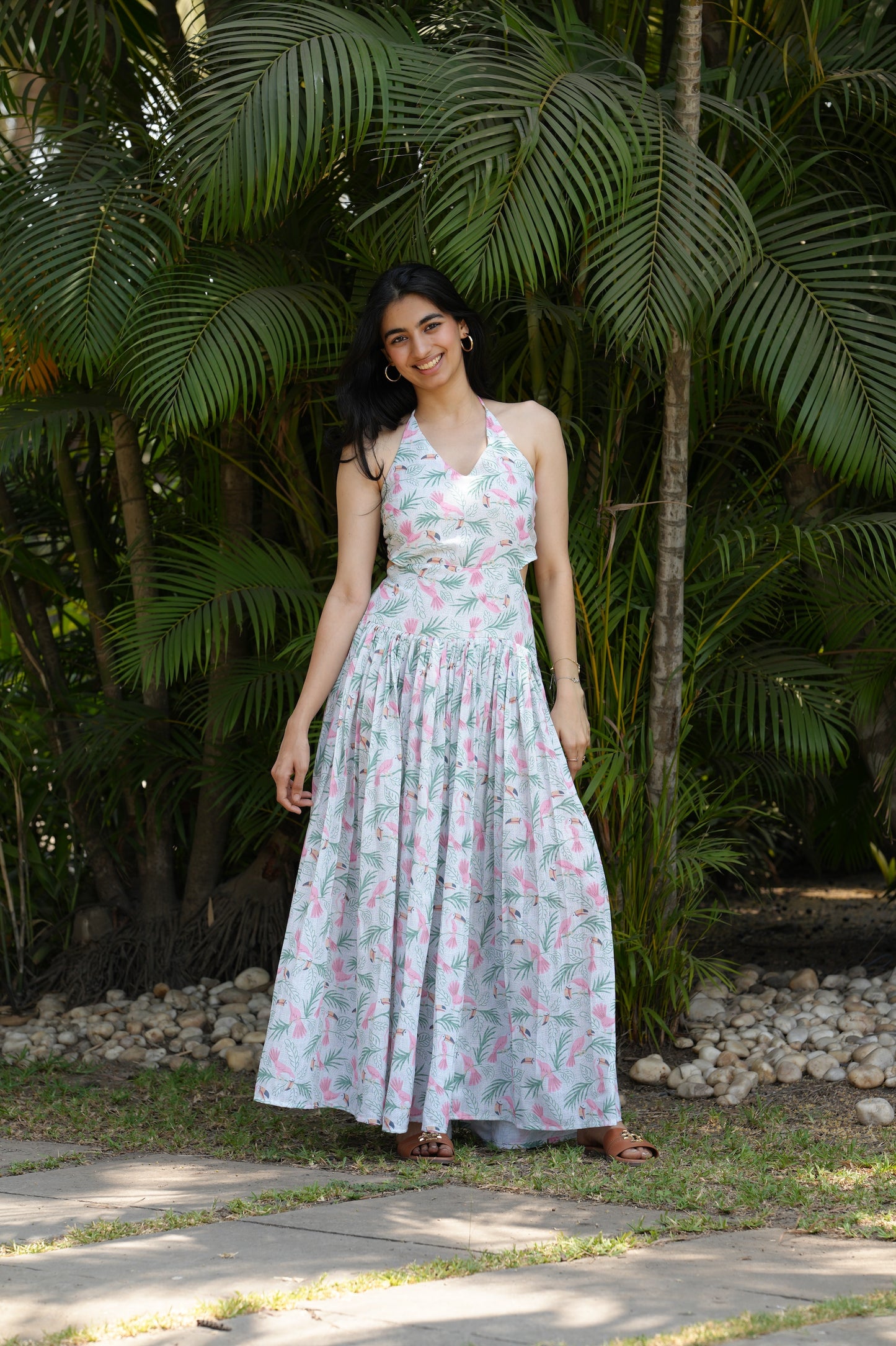 Toucan long dress