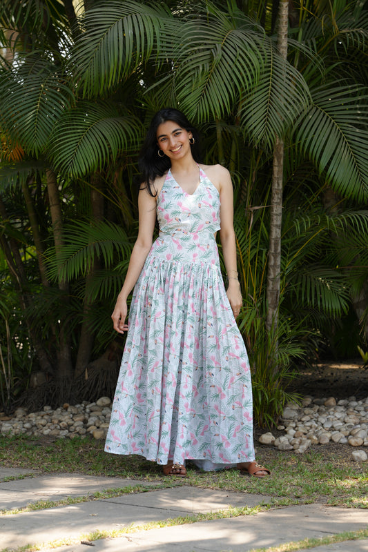 Toucan long dress