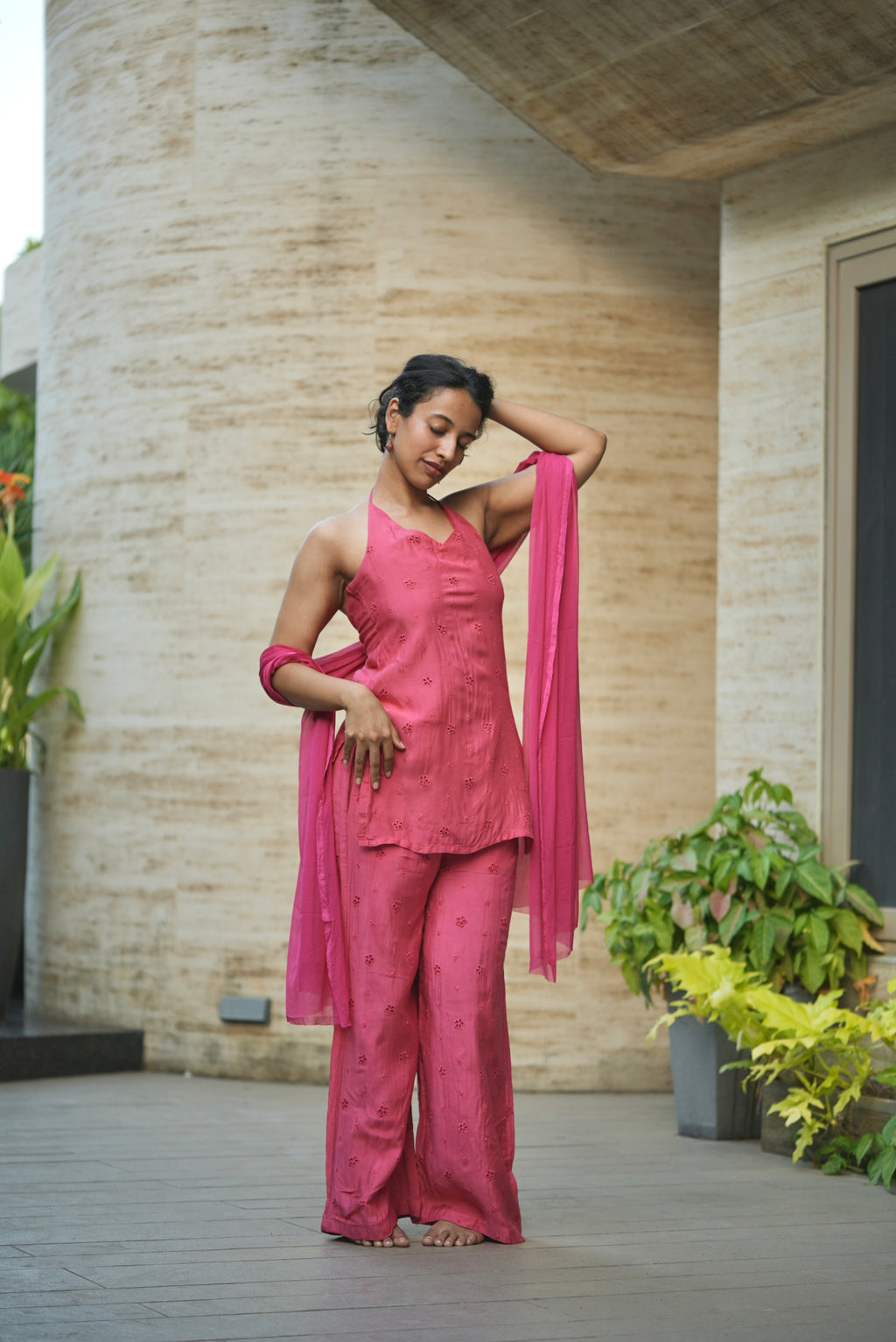 Rosaria Kurti Pants Dupatta Set