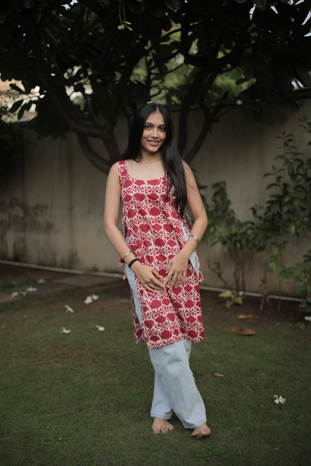 Kaira Red Kurti