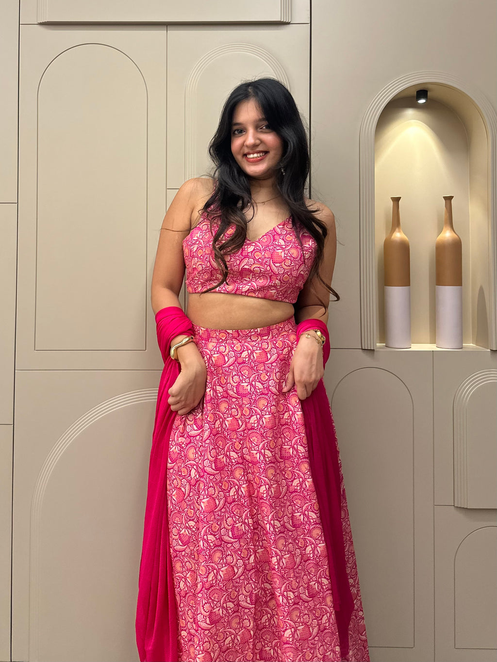 Gulabi Leher Skirt Set