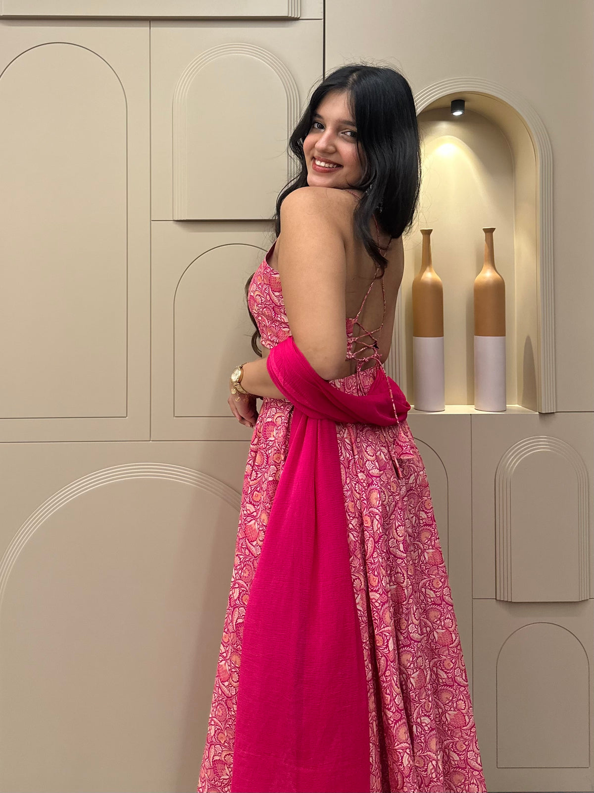 Gulabi Leher Skirt Set