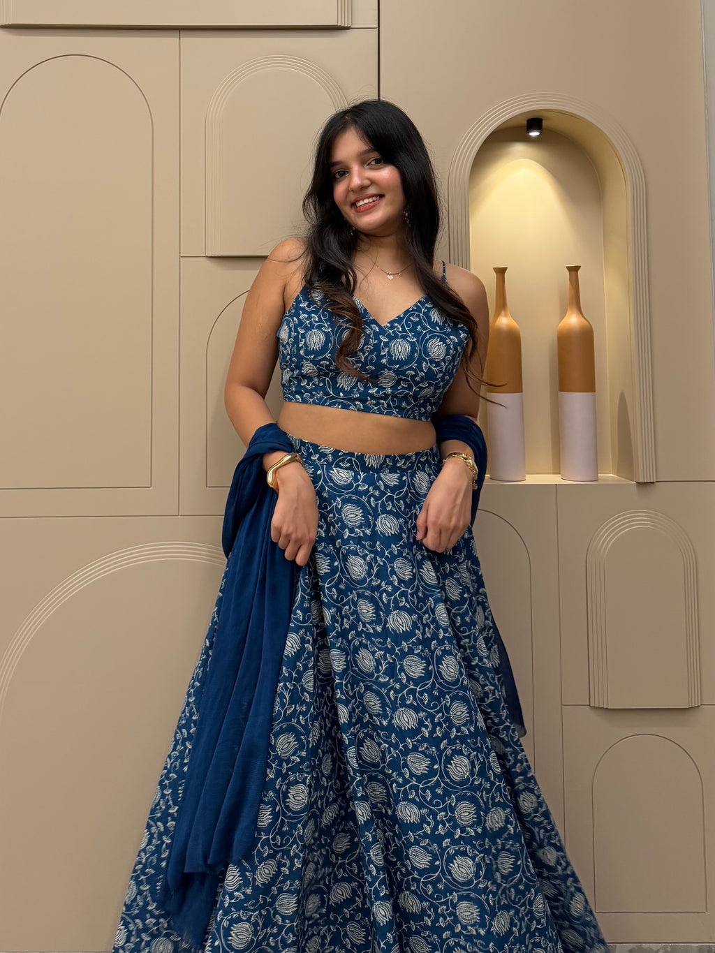 Neel Leher Skirt Set