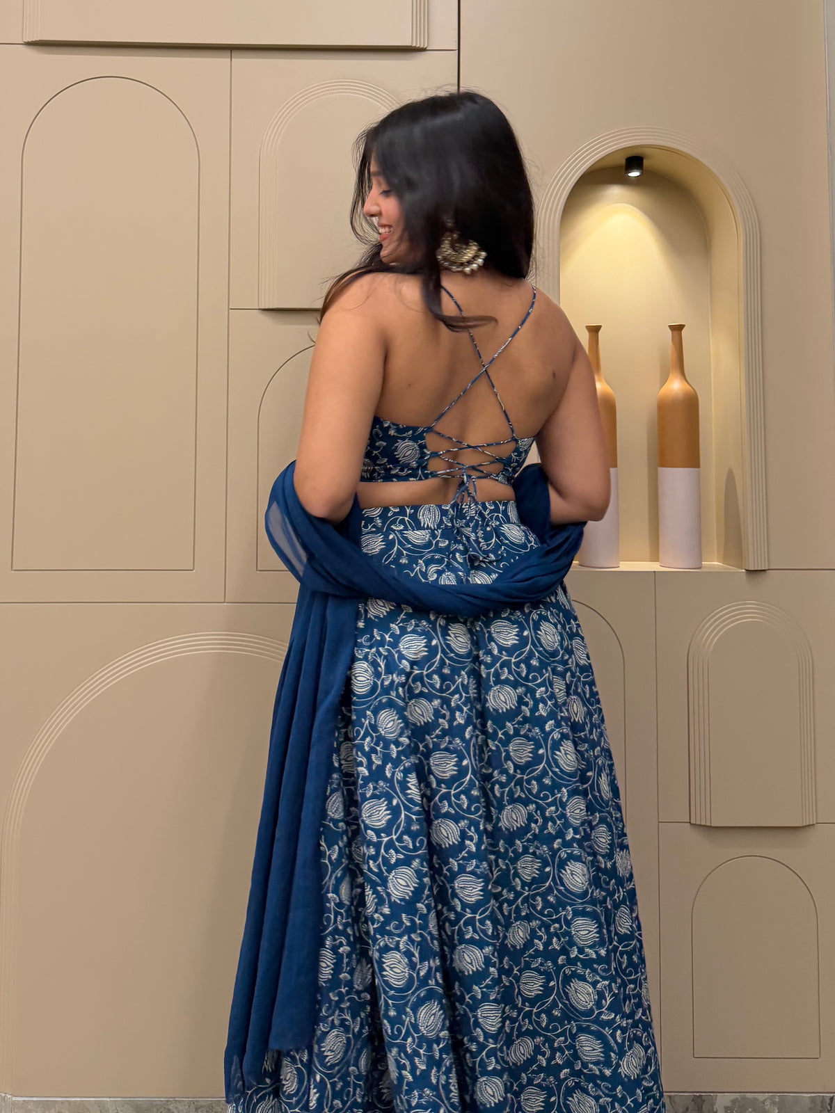 Neel Leher Skirt Set