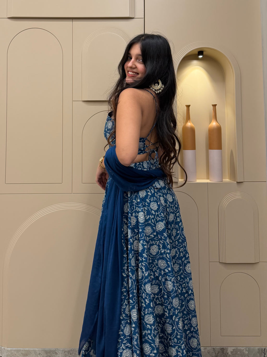 Neel Leher Skirt Set