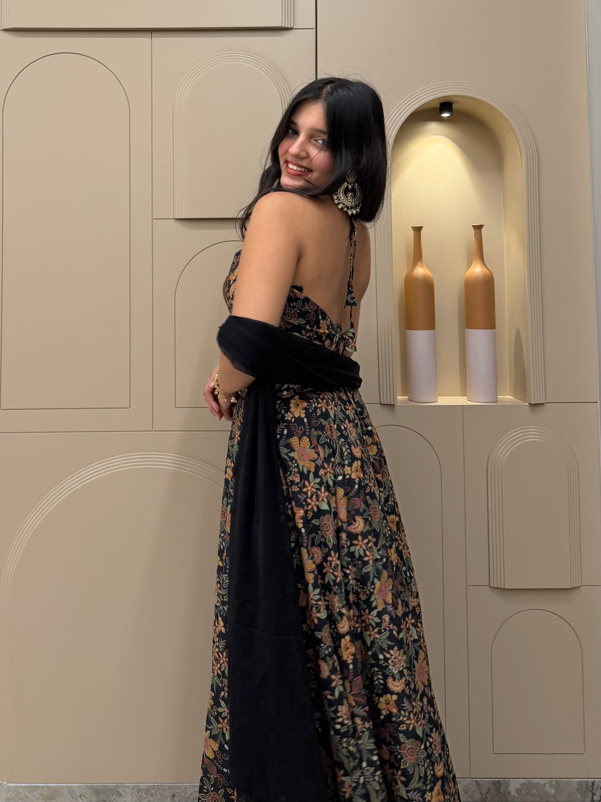 Kajal Leher Skirt Set