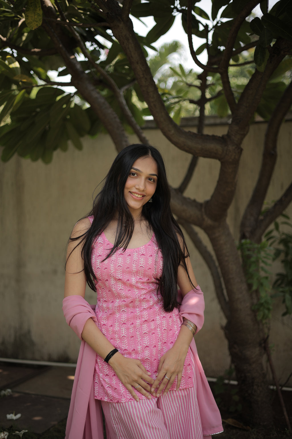 Gulab Ivari Kurti Pants Dupatta Set