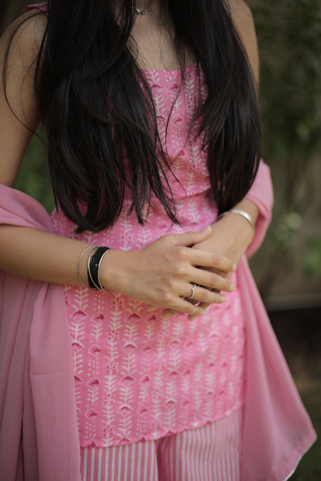 Gulab Ivari Kurti Pants Dupatta Set