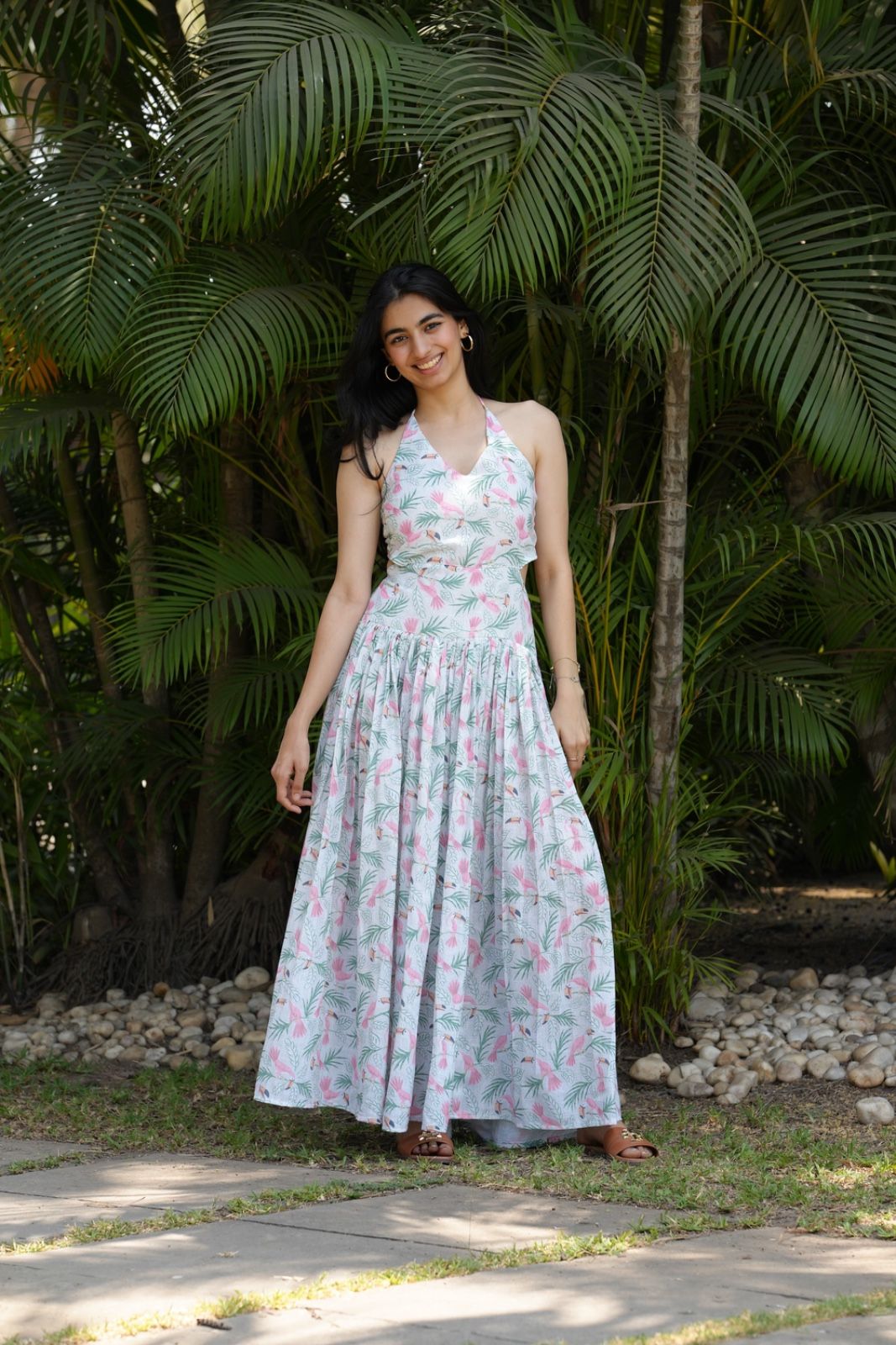 Toucan long dress